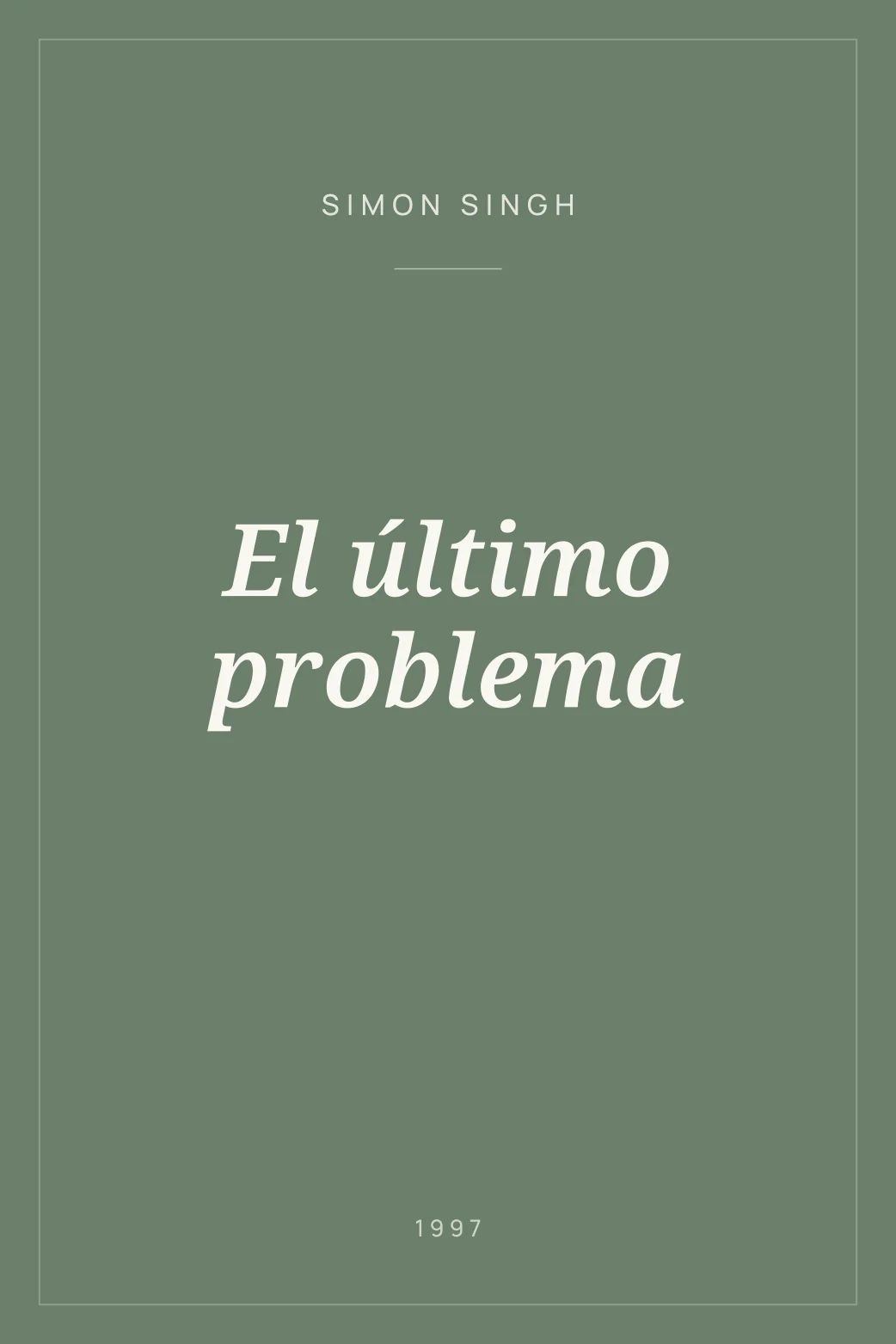 Portada de El último problema