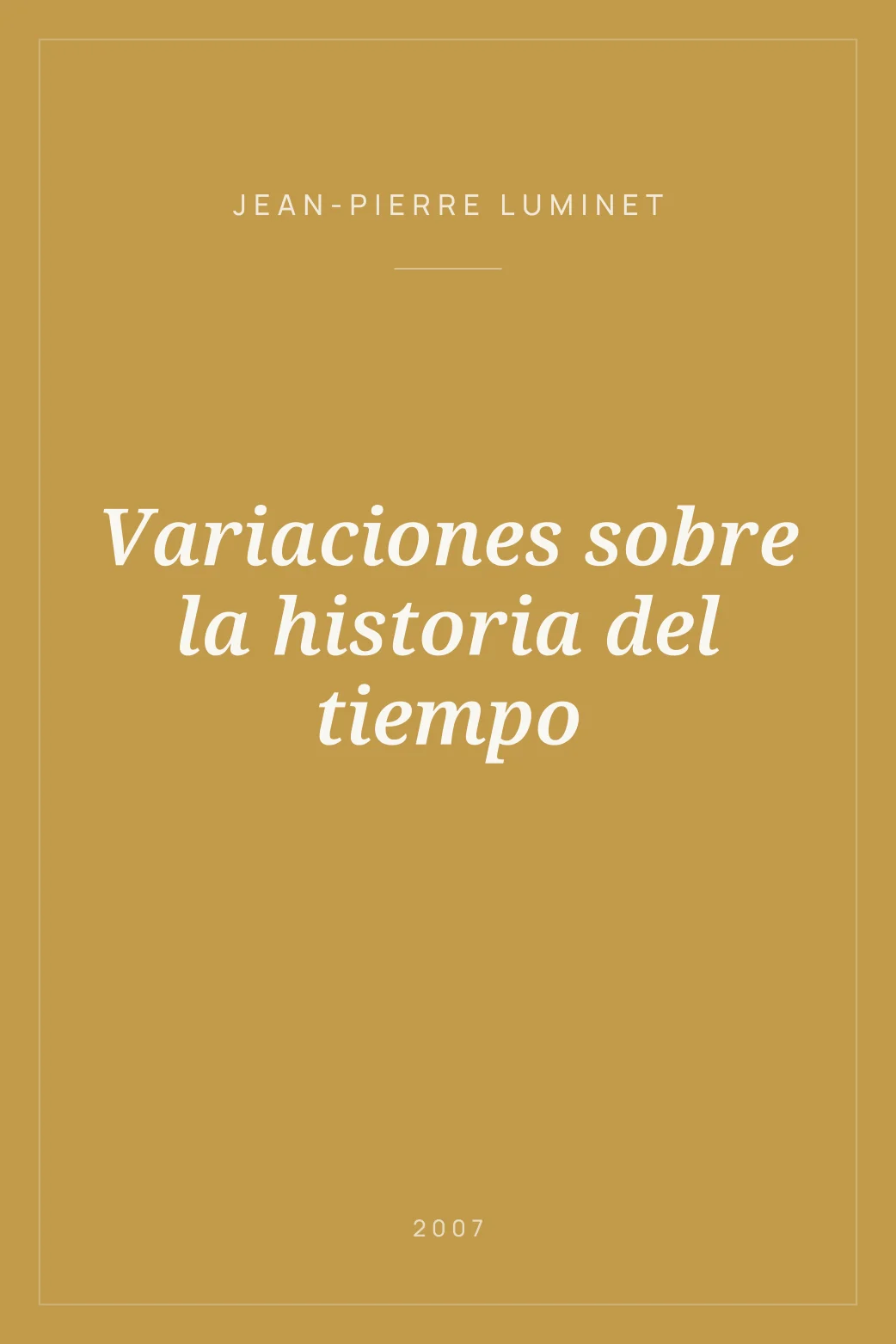 Portada de Variaciones sobre la historia del tiempo