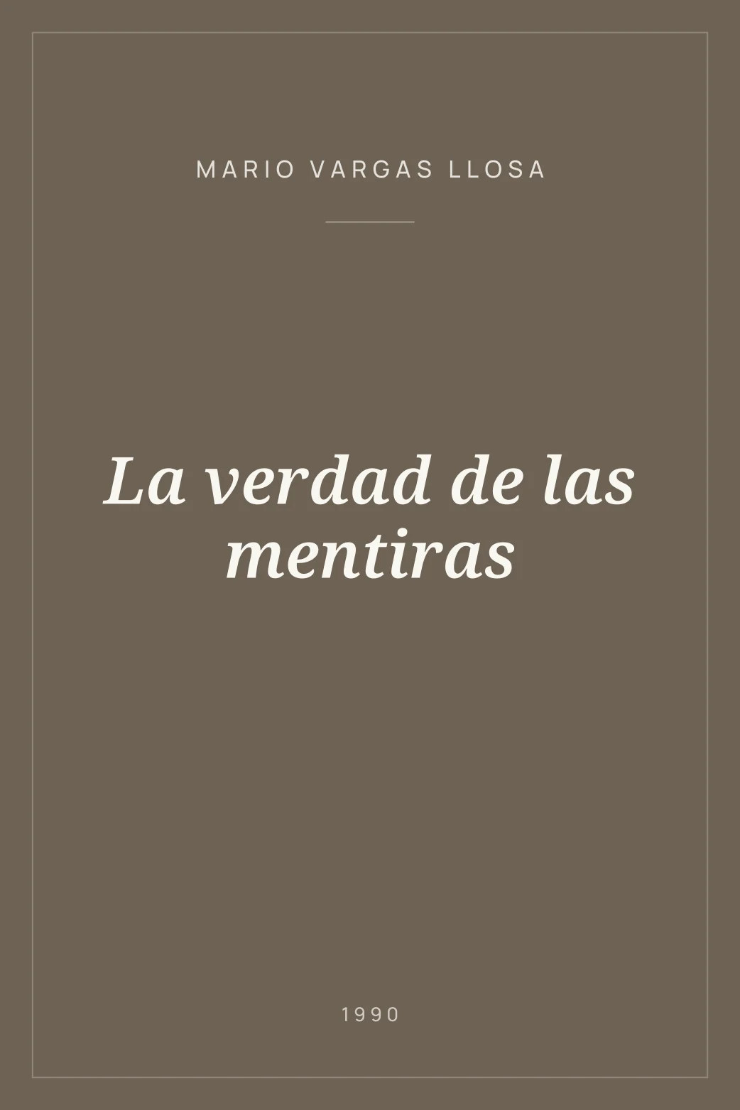 Portada de La verdad de las mentiras