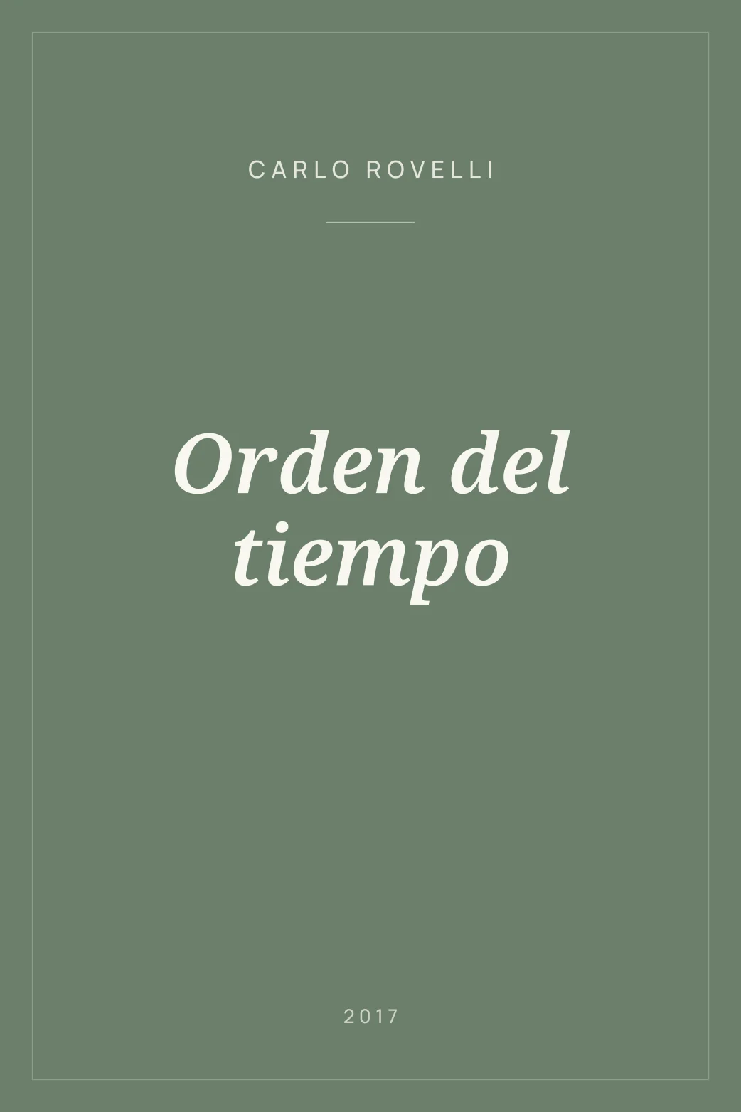 Portada de Orden del tiempo
