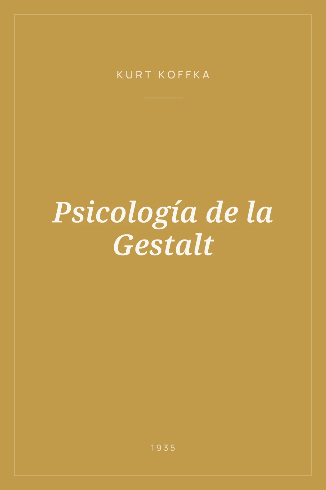 Portada de Psicología de la Gestalt