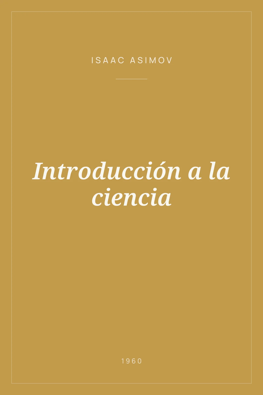 Portada de Introducción a la ciencia