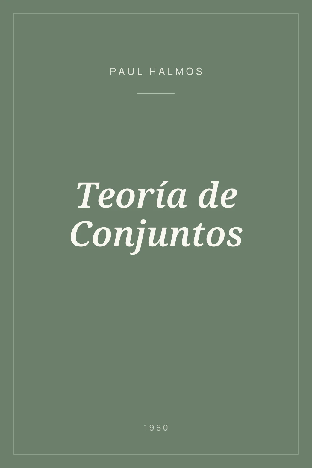 Portada de Teoría de Conjuntos