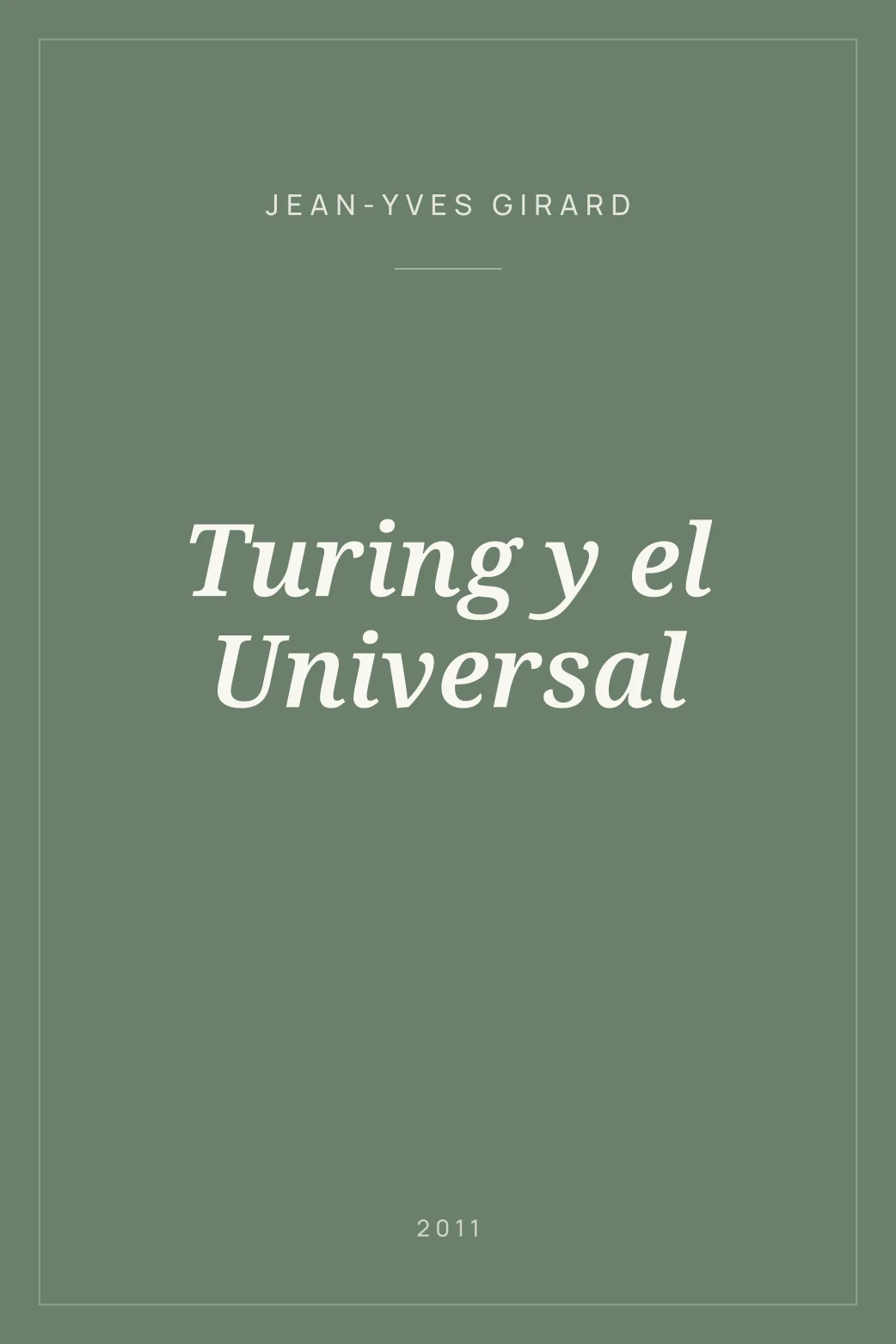 Portada de Turing y el Universal