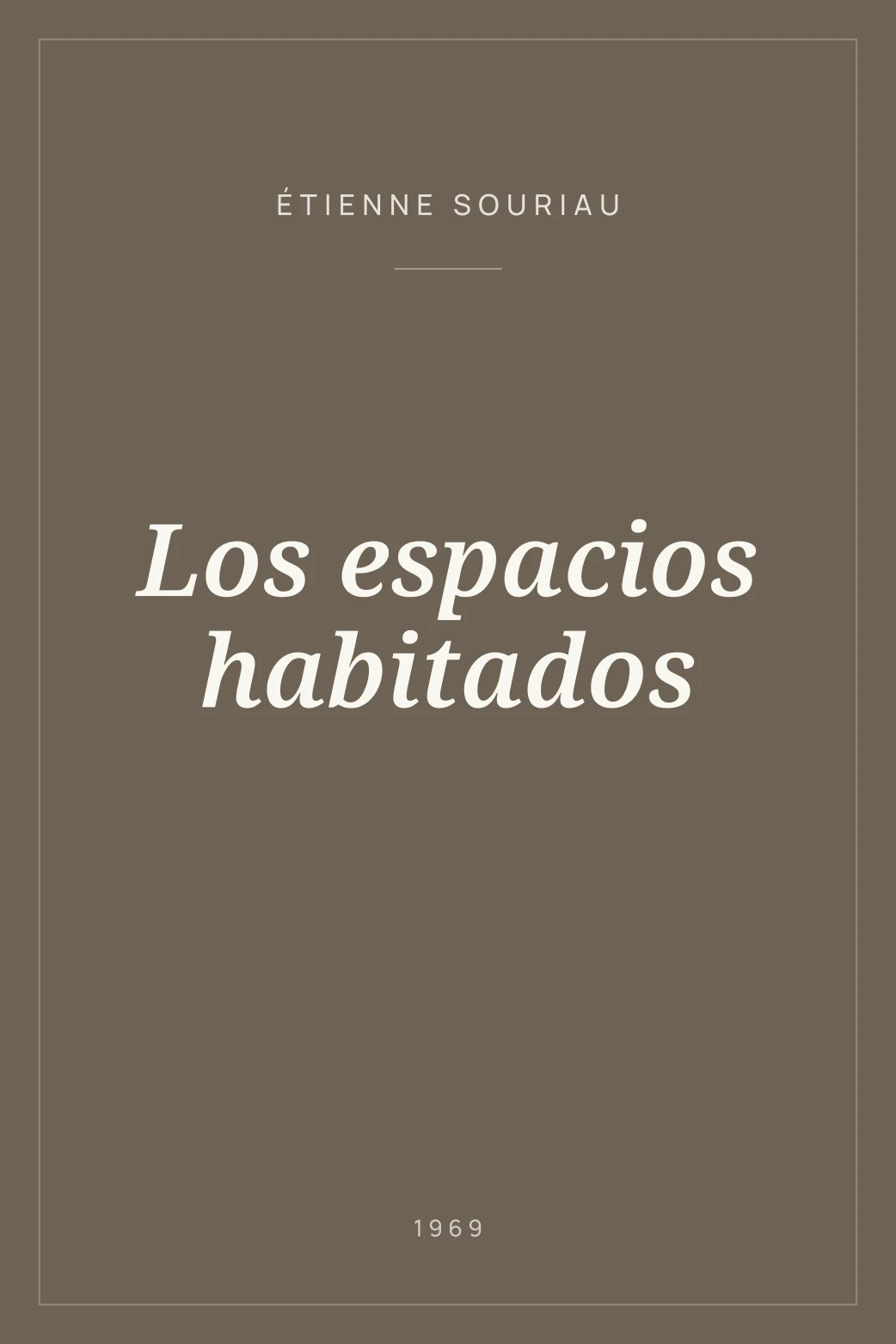 Portada de Los espacios habitados
