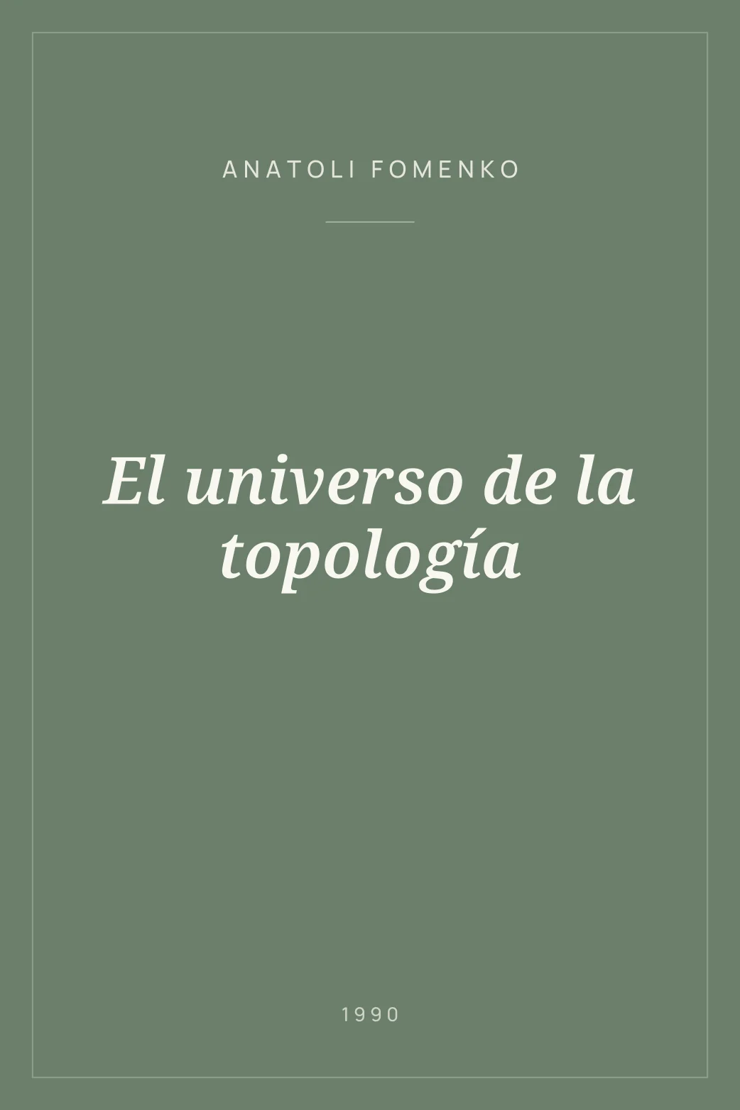 Portada de El universo de la topología