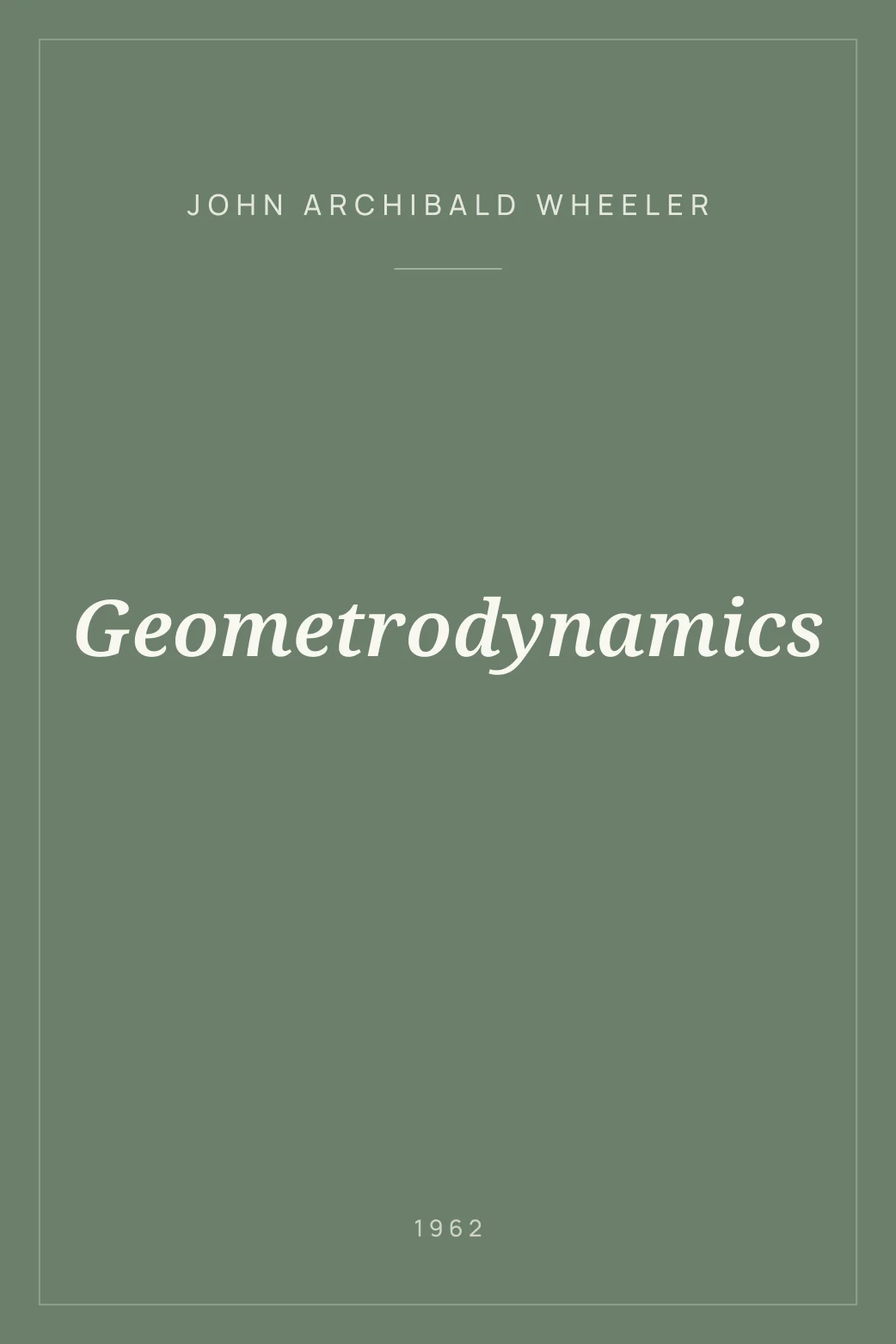 Portada de Geometrodynamics