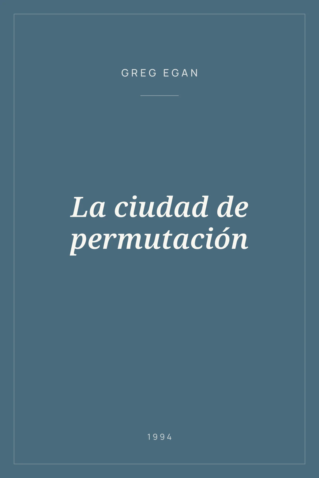 Portada de La ciudad de permutación