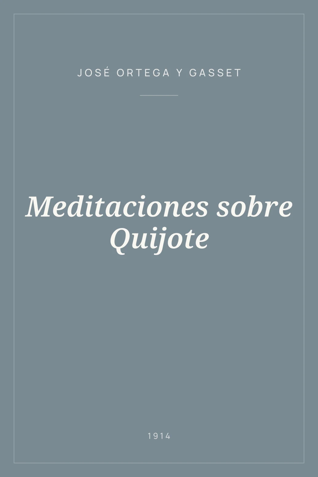 Portada de Meditaciones sobre Quijote