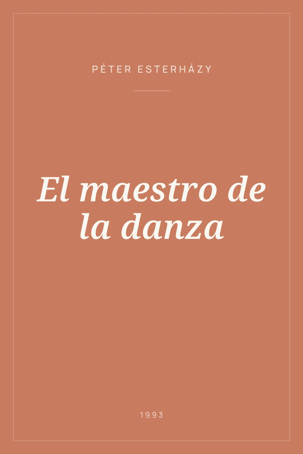 Portada de El maestro de la danza