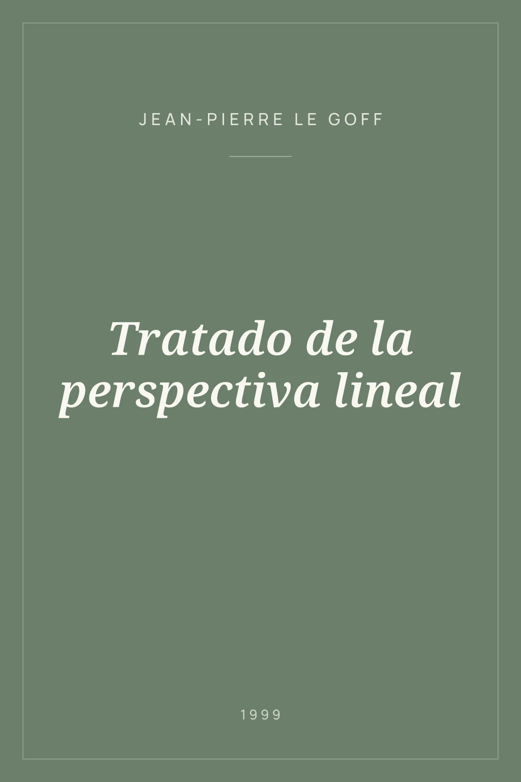 Portada de Tratado de la perspectiva lineal