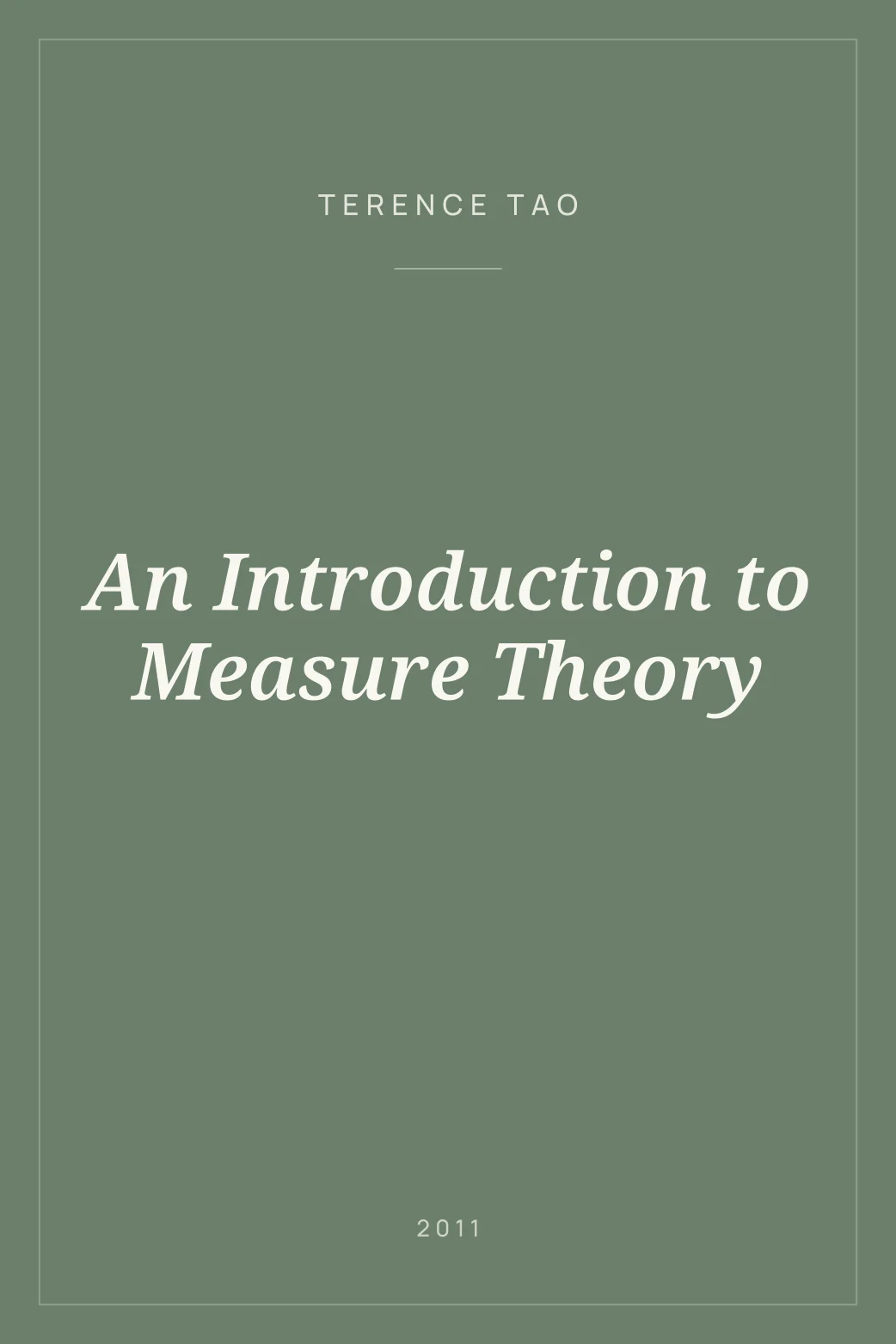 Portada de An Introduction to Measure Theory
