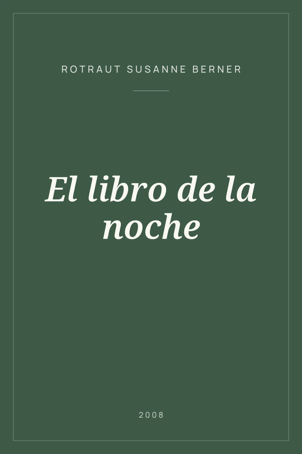 Portada de El libro de la noche
