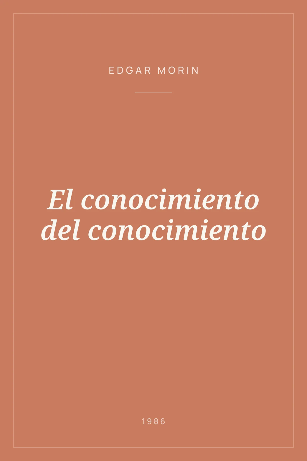 Portada de El conocimiento del conocimiento
