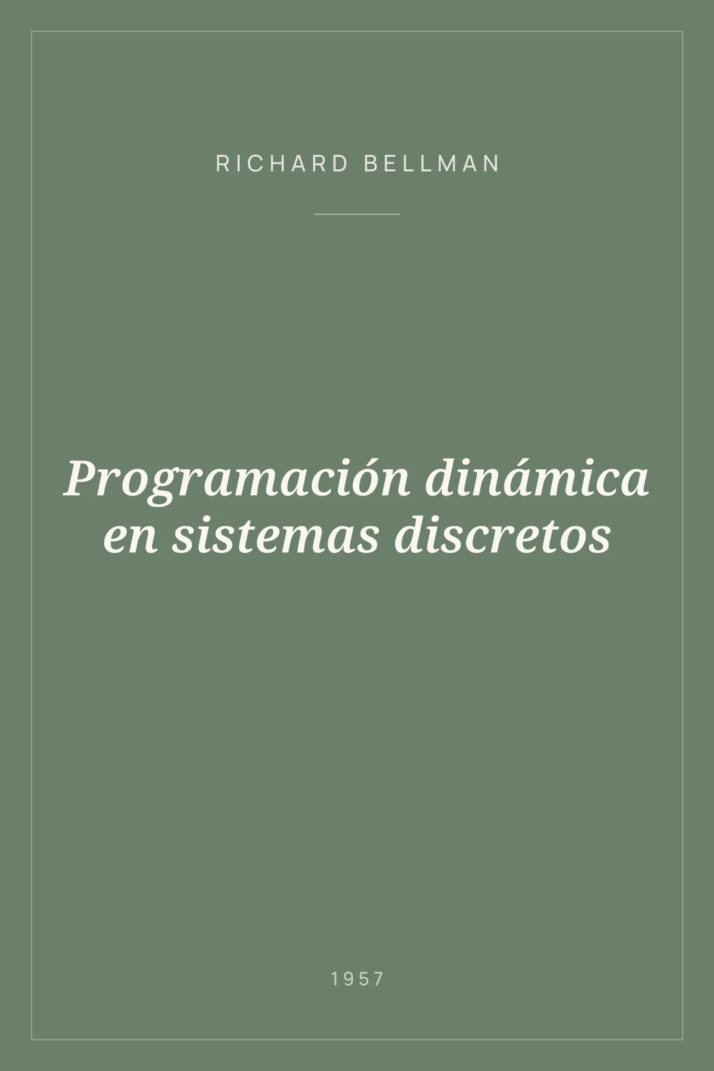 Portada de Programación dinámica en sistemas discretos
