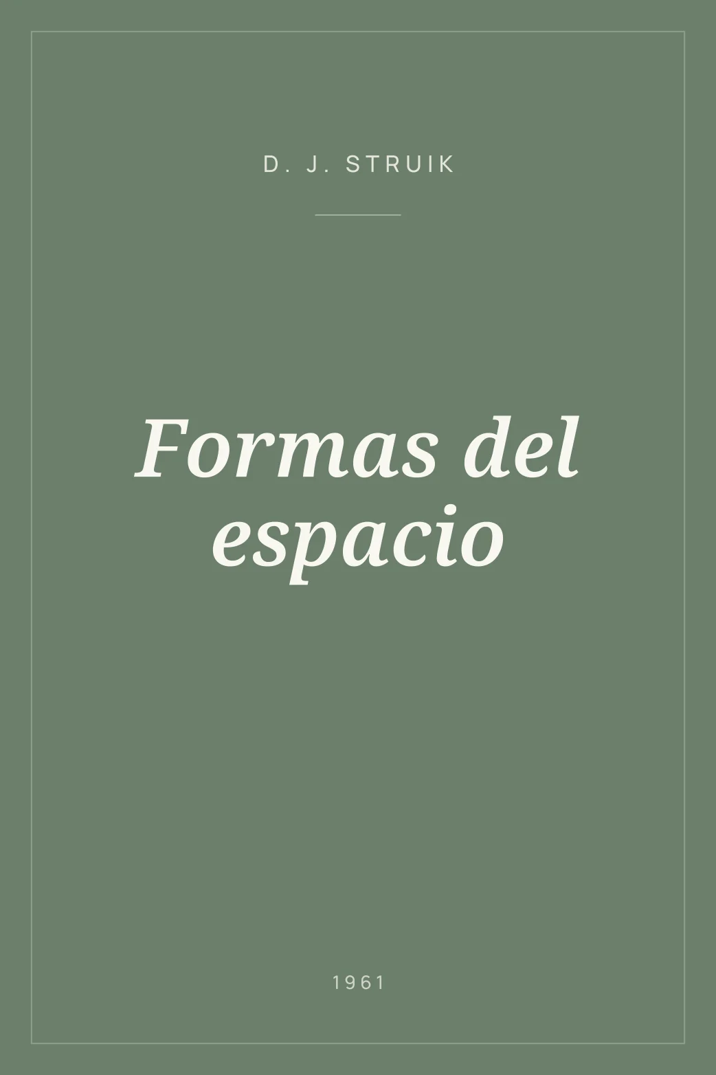 Portada de Formas del espacio