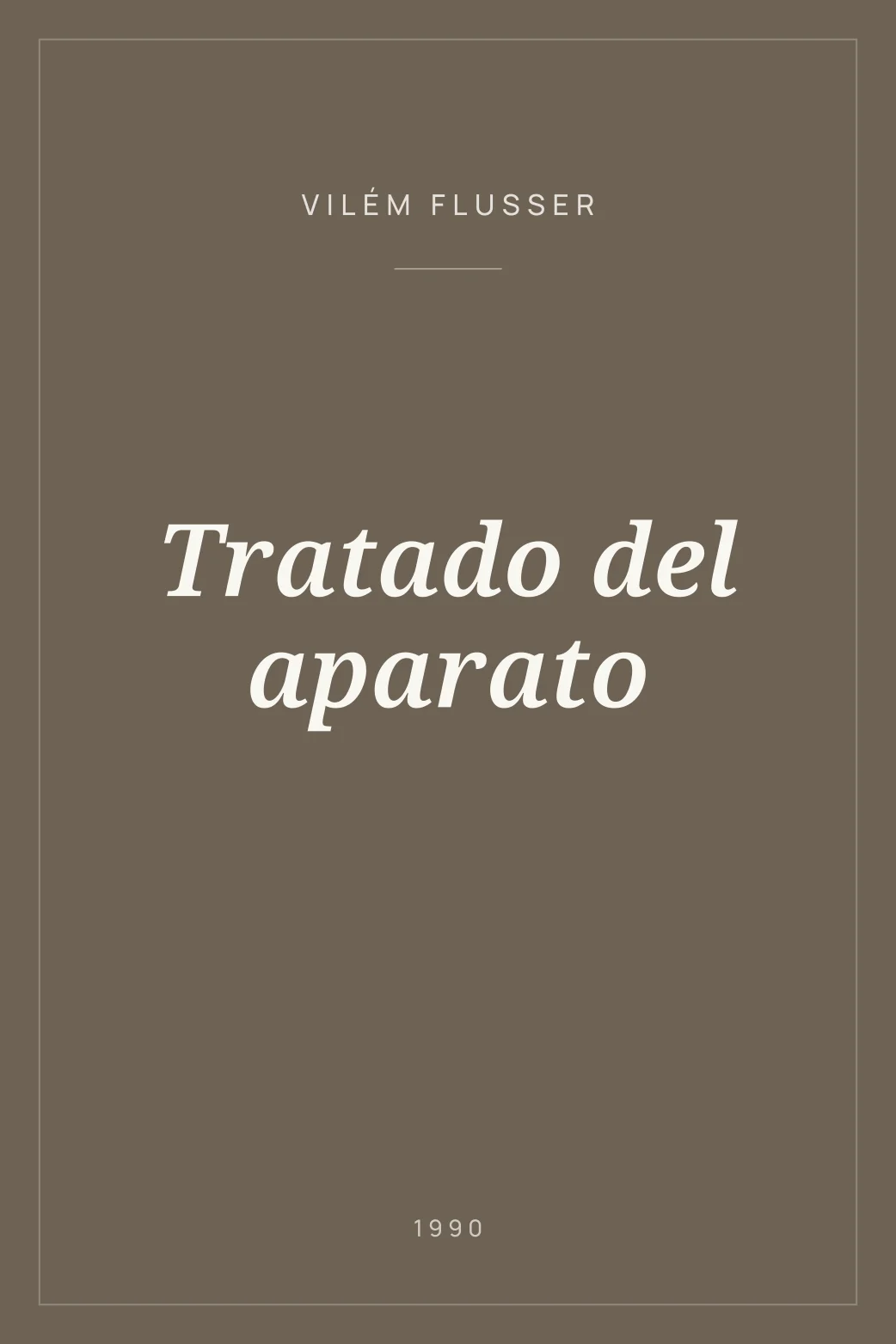 Portada de Tratado del aparato