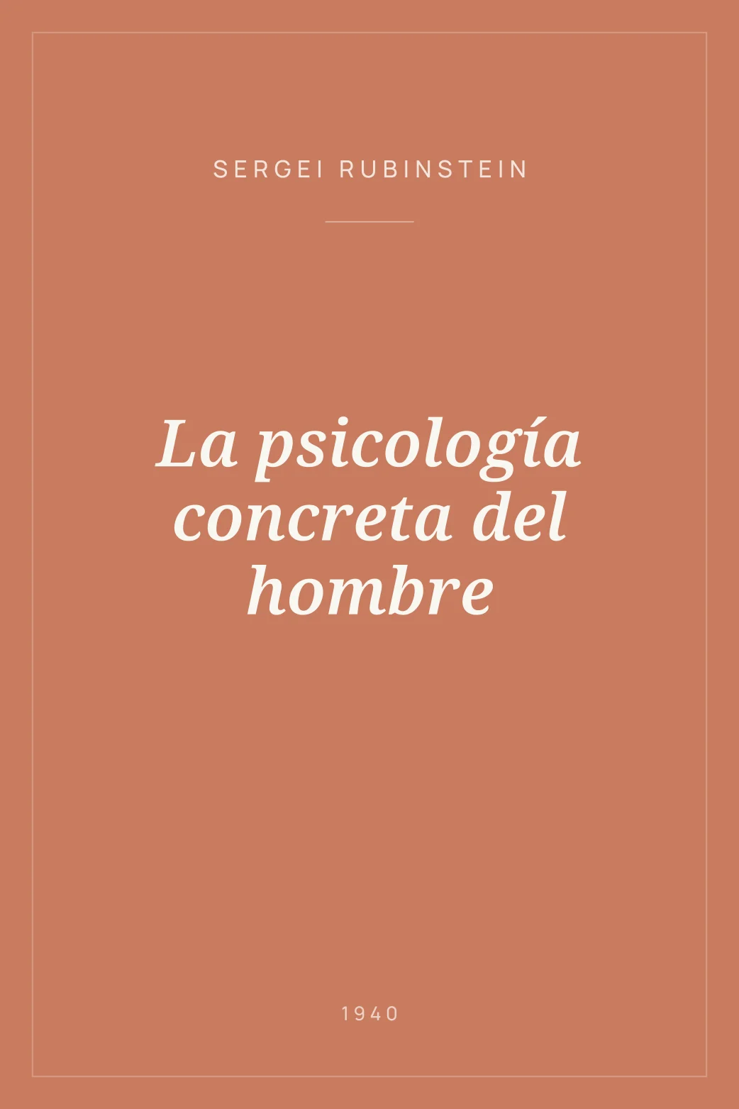 Portada de La psicología concreta del hombre
