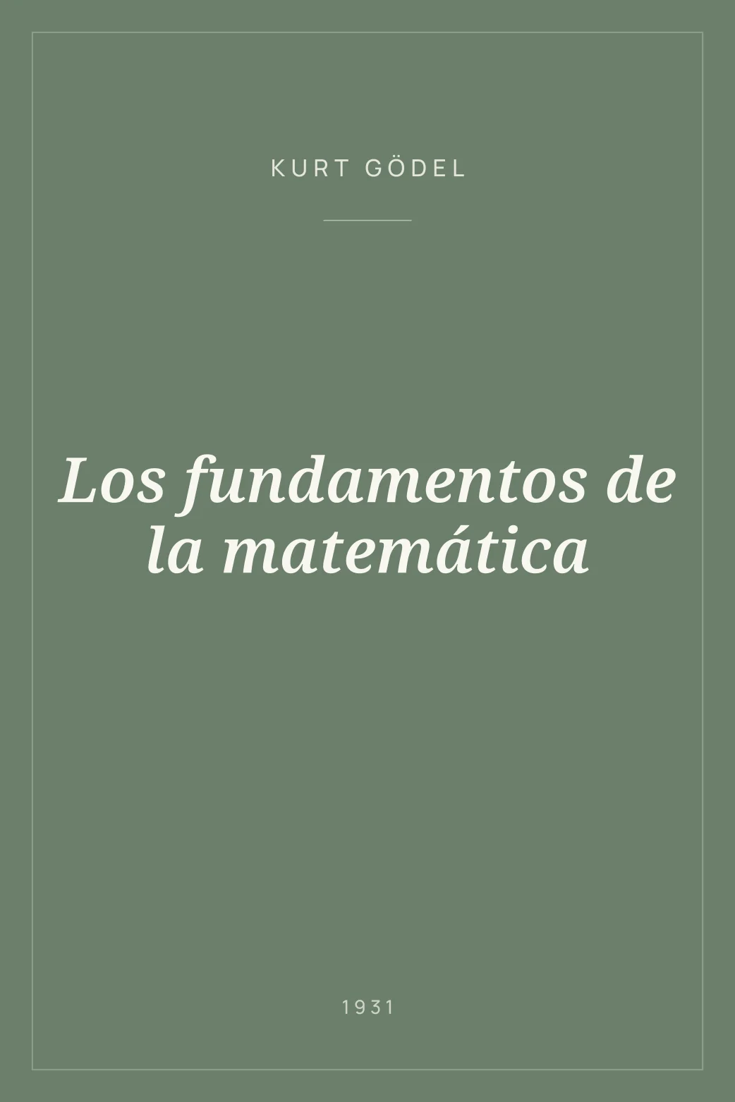Portada de Los fundamentos de la matemática