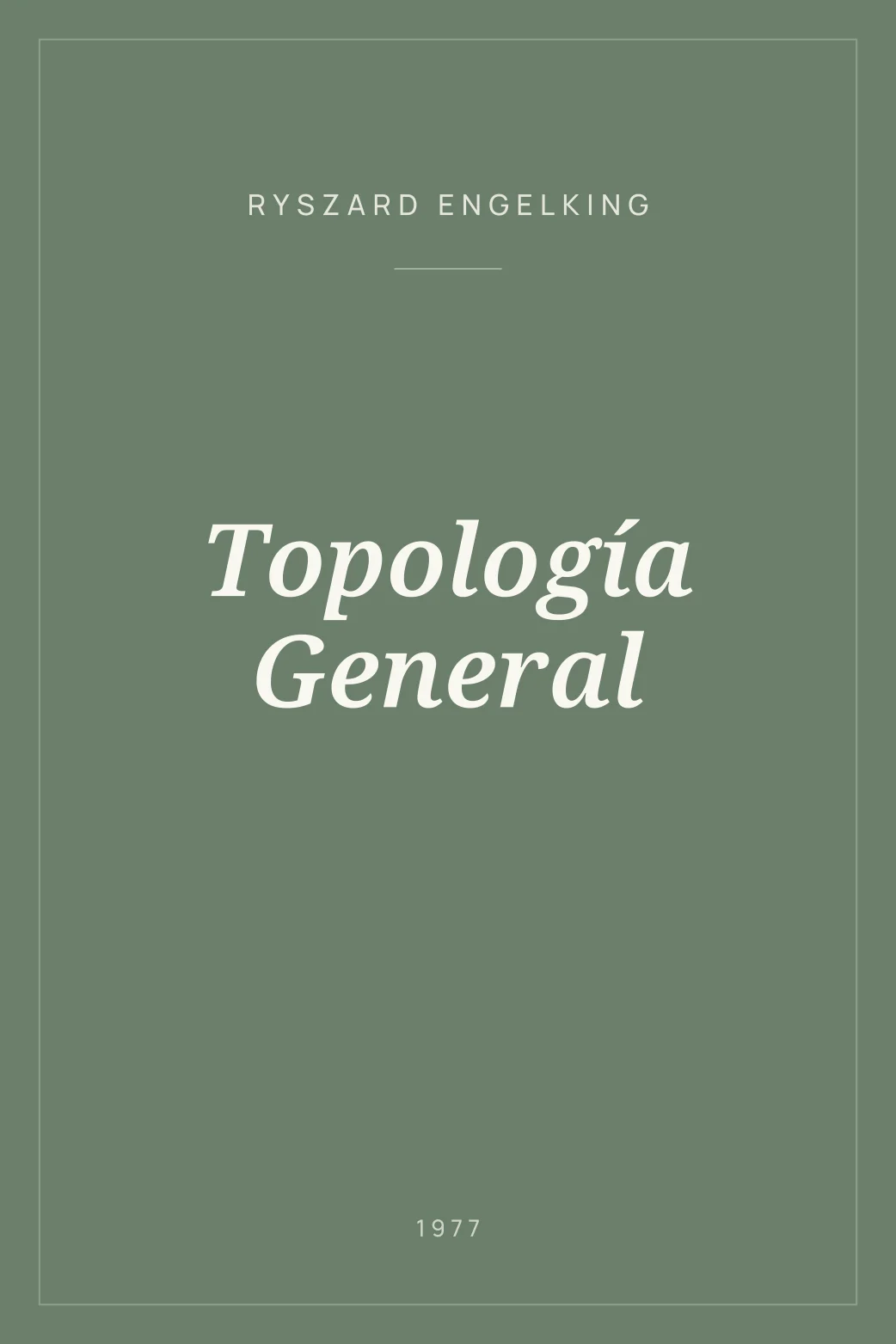 Portada de Topología General