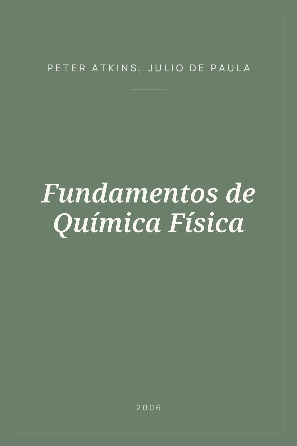 Portada de Fundamentos de Química Física