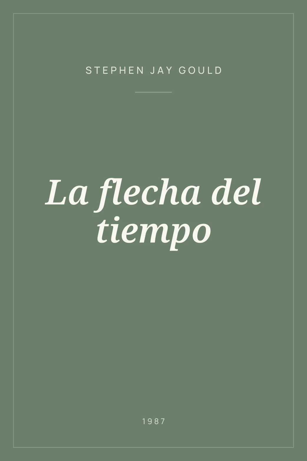 Portada de La flecha del tiempo