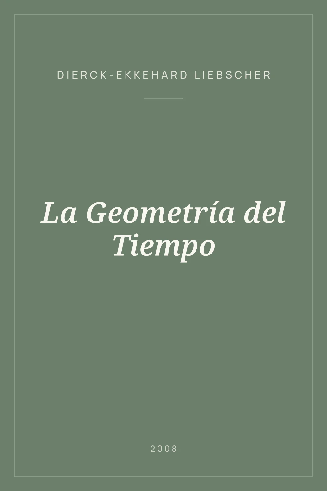 Portada de La Geometría del Tiempo