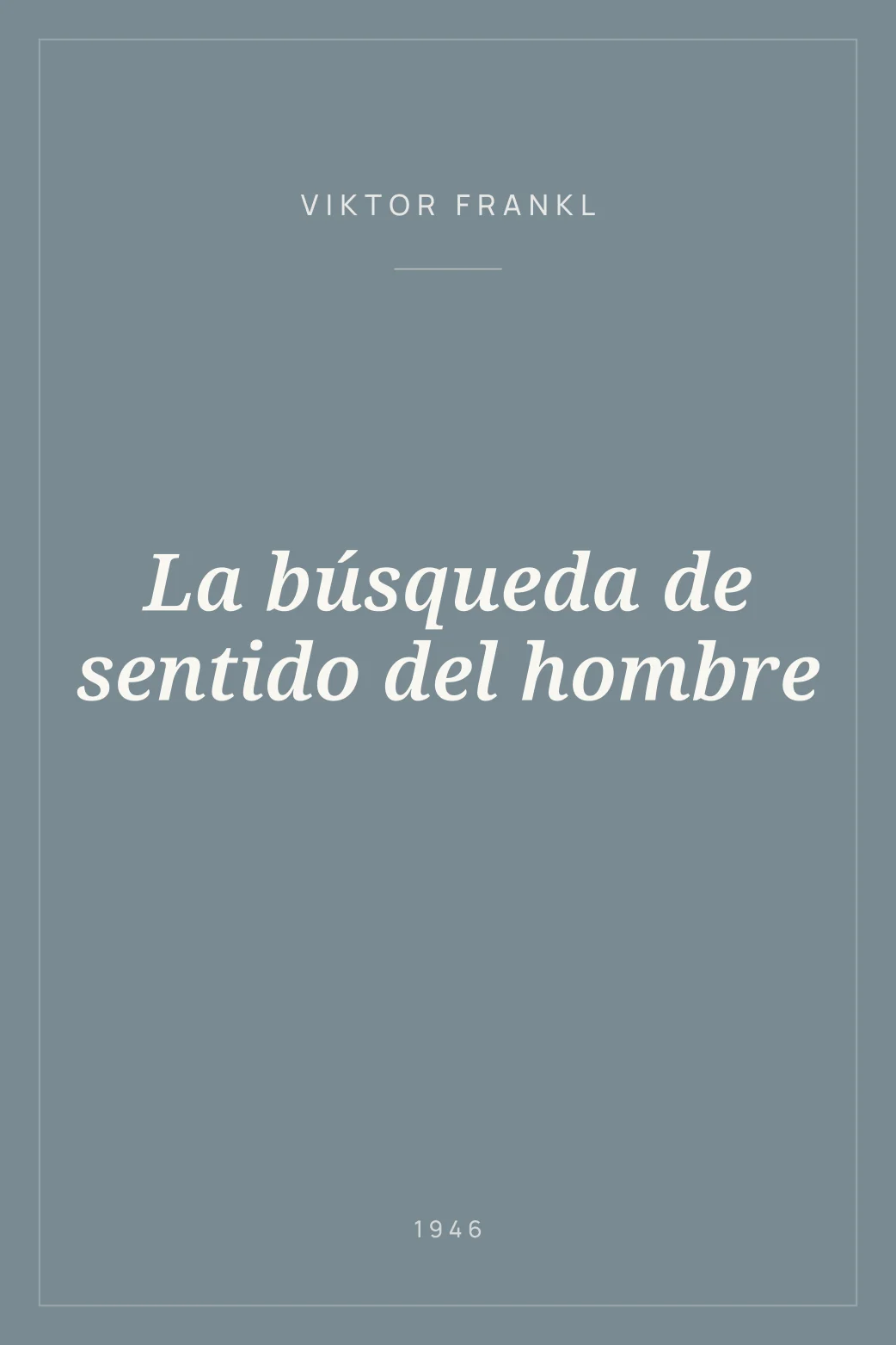 Portada de La búsqueda de sentido del hombre