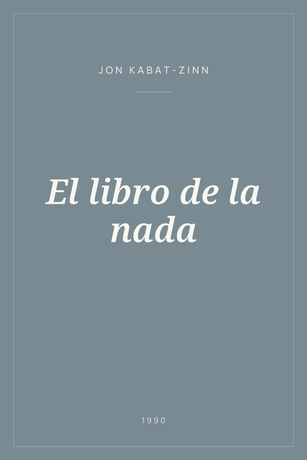 Portada de El libro de la nada