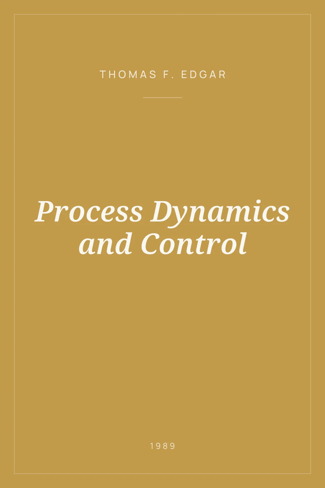 Portada de Process Dynamics and Control