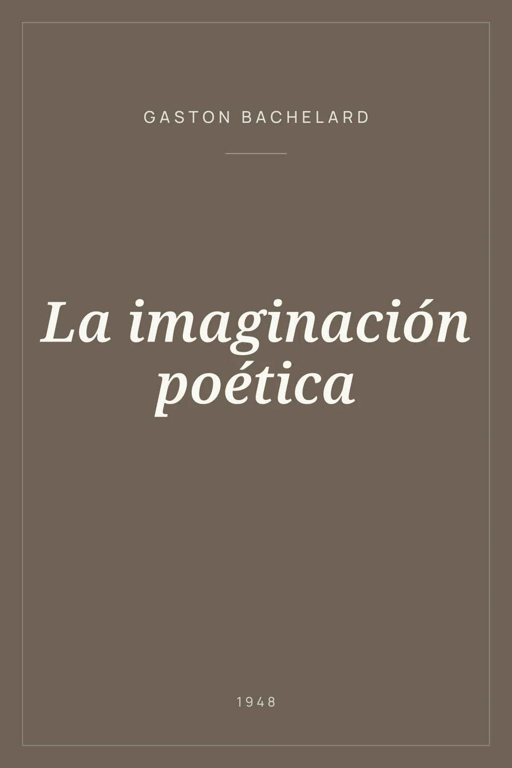 Portada de La imaginación poética