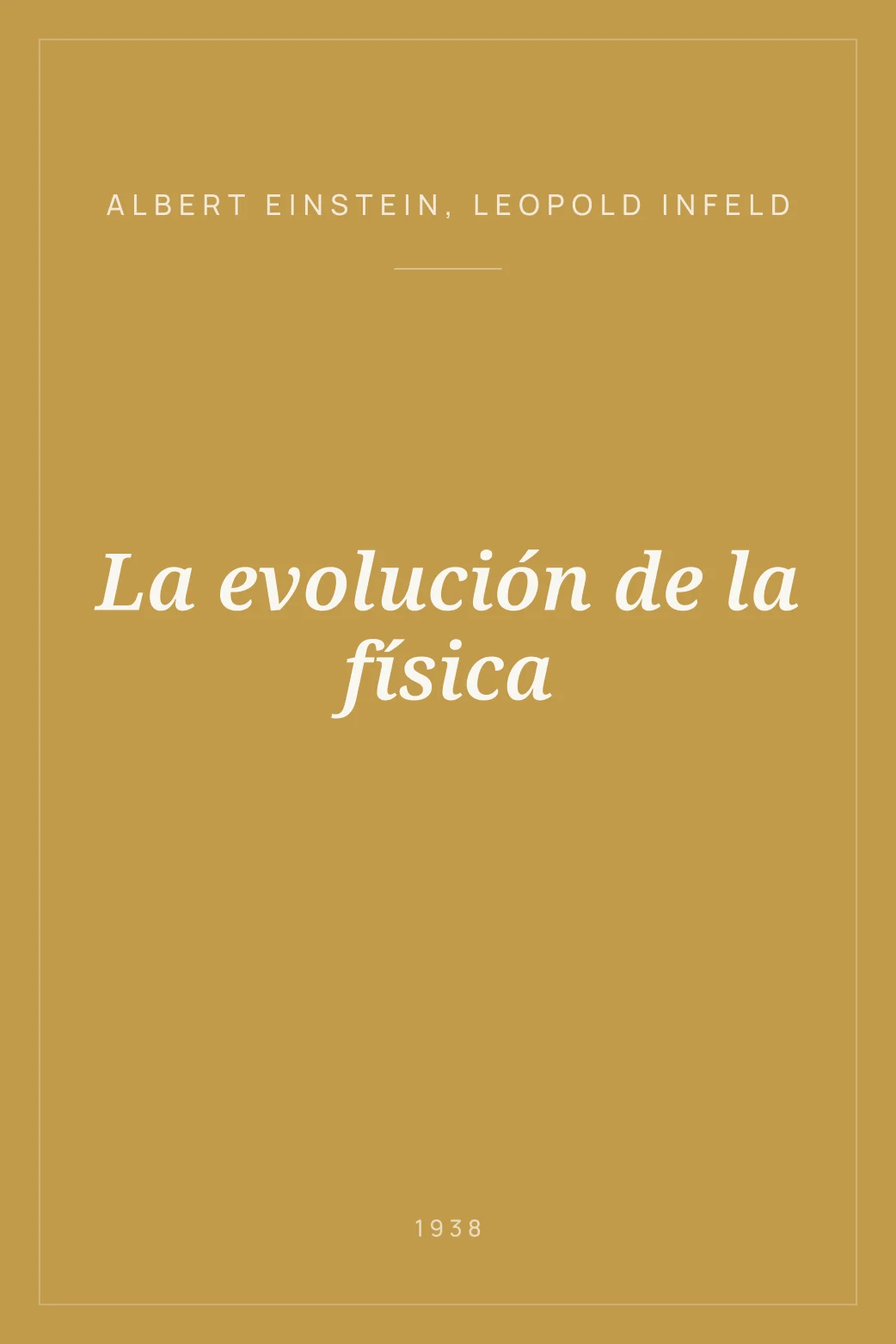 Portada de La evolución de la física