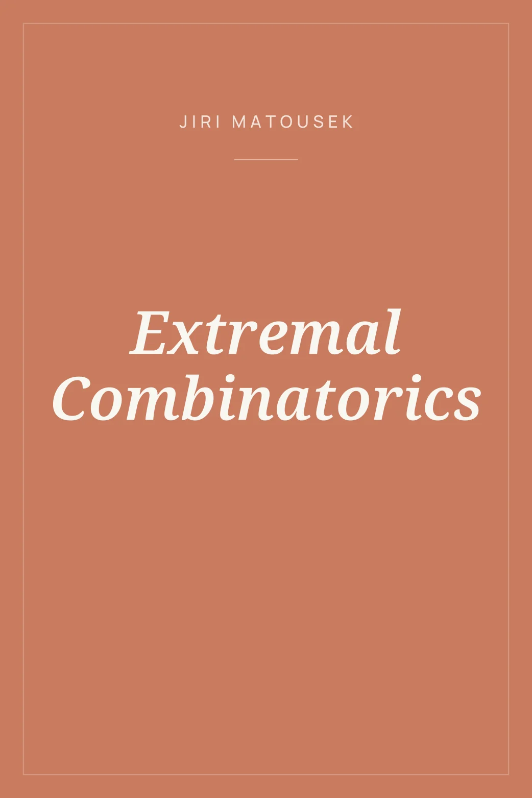 Portada de Extremal Combinatorics