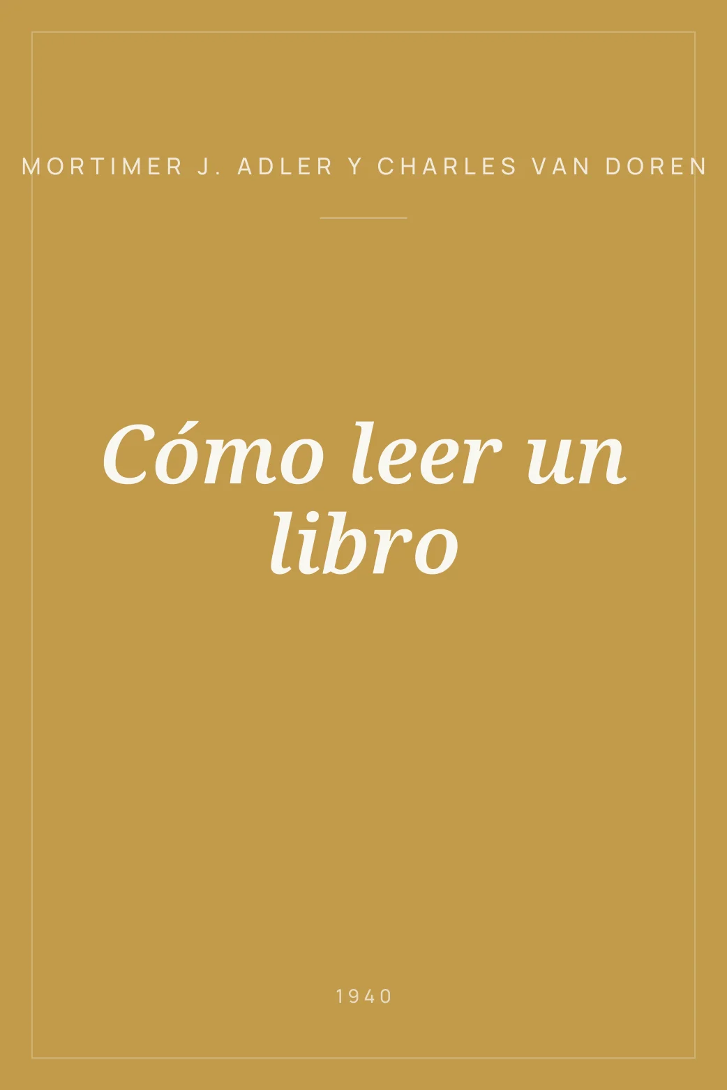 Portada de Cómo leer un libro