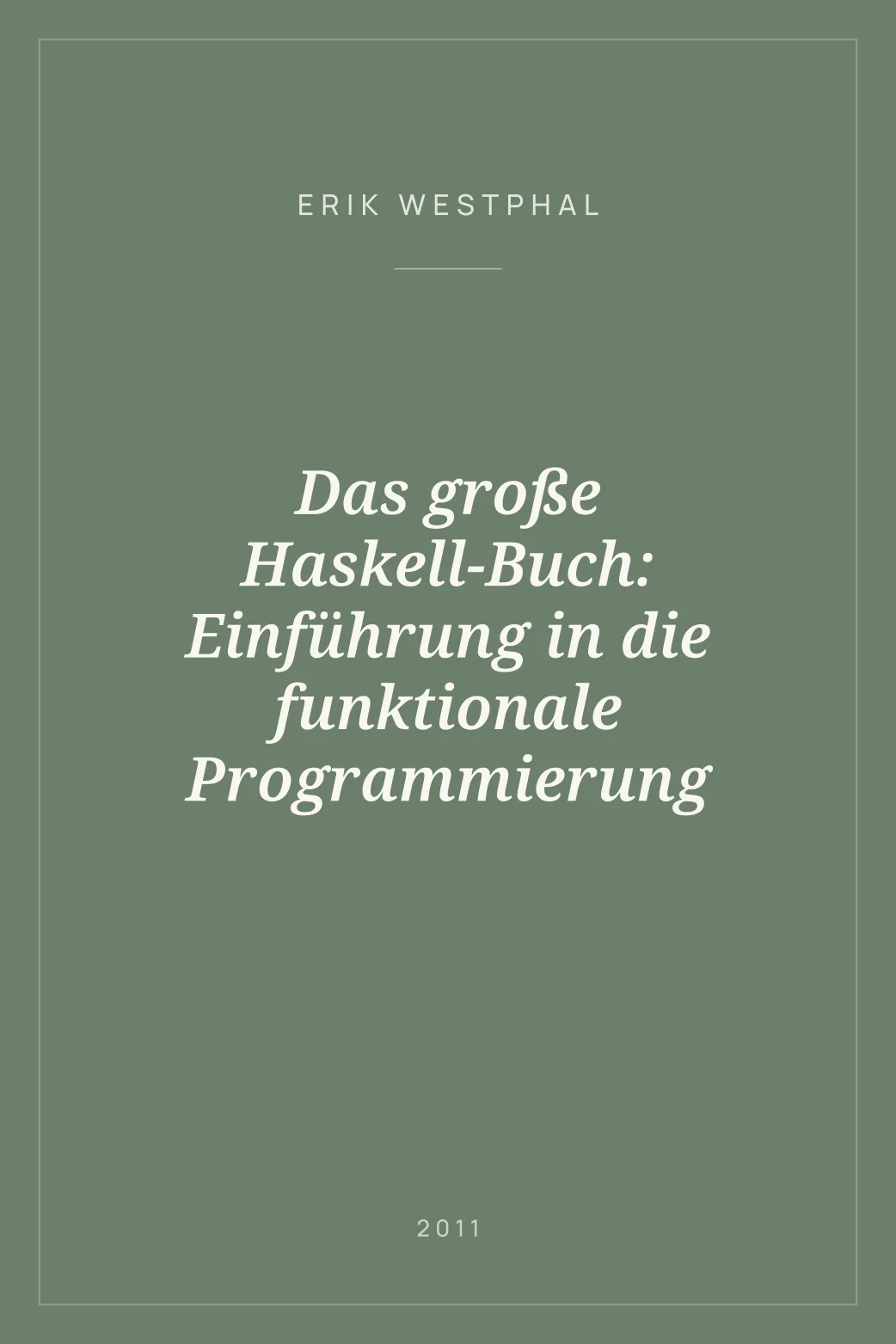 Portada de Das große Haskell-Buch: Einführung in die funktionale Programmierung