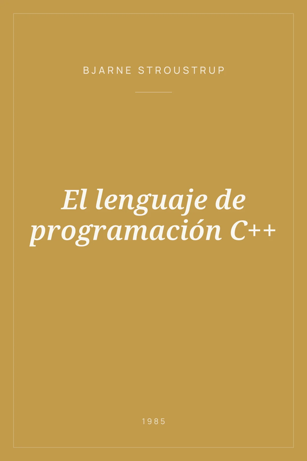 Portada de El lenguaje de programación C++