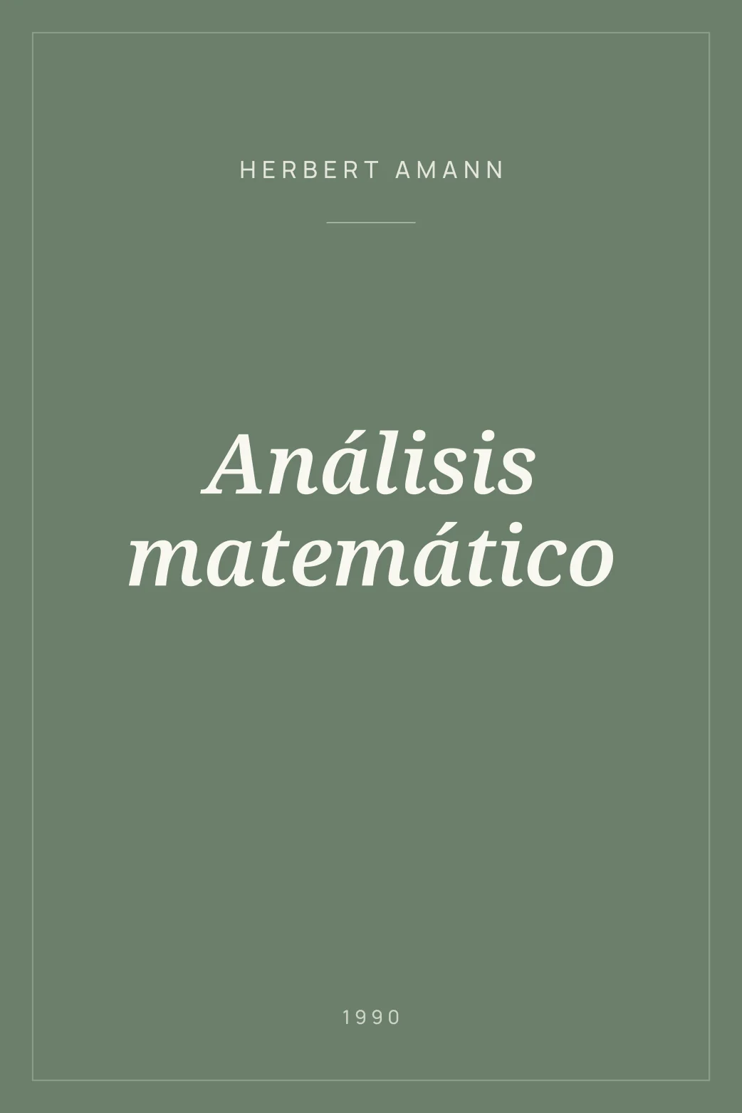 Portada de Análisis matemático