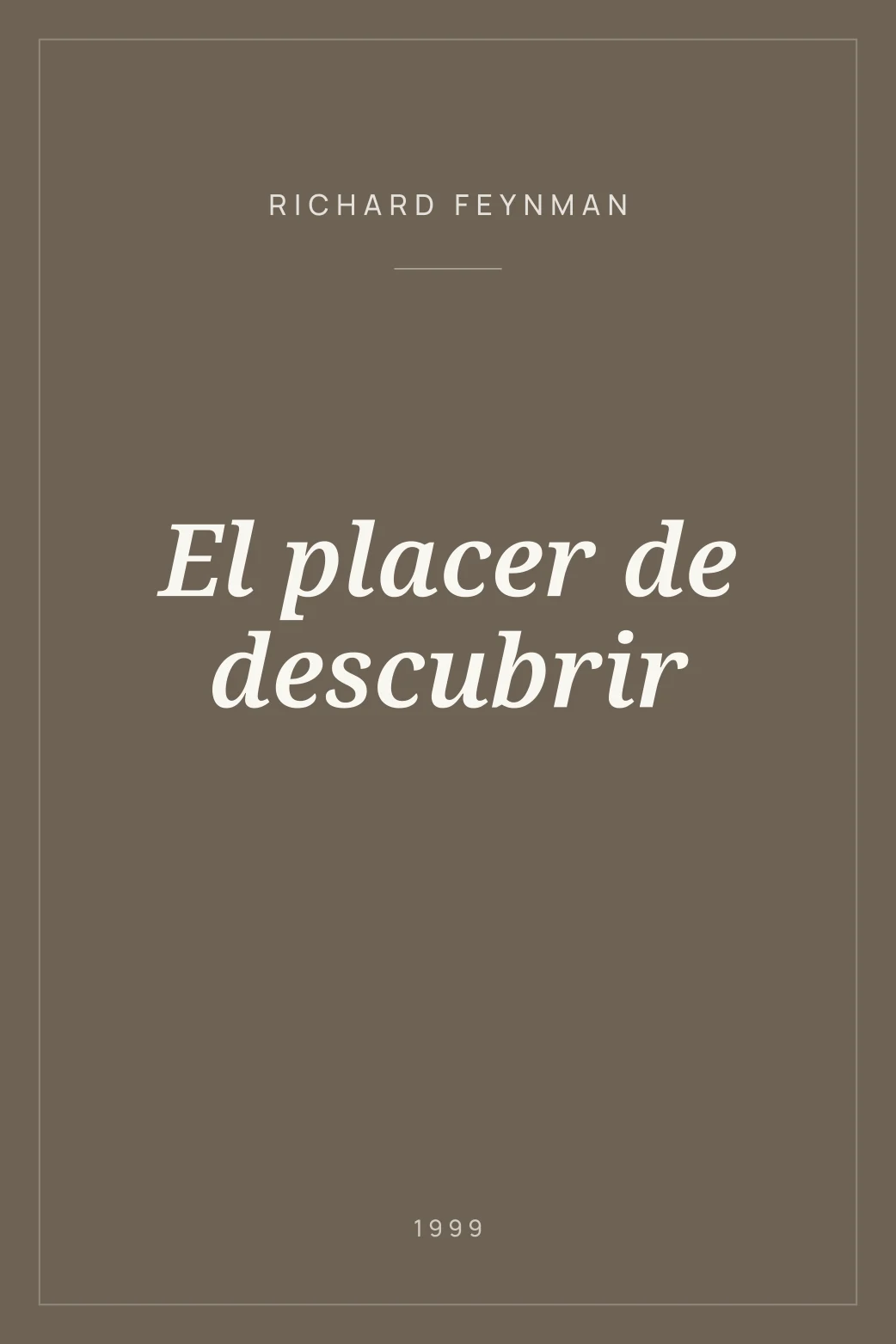 Portada de El placer de descubrir