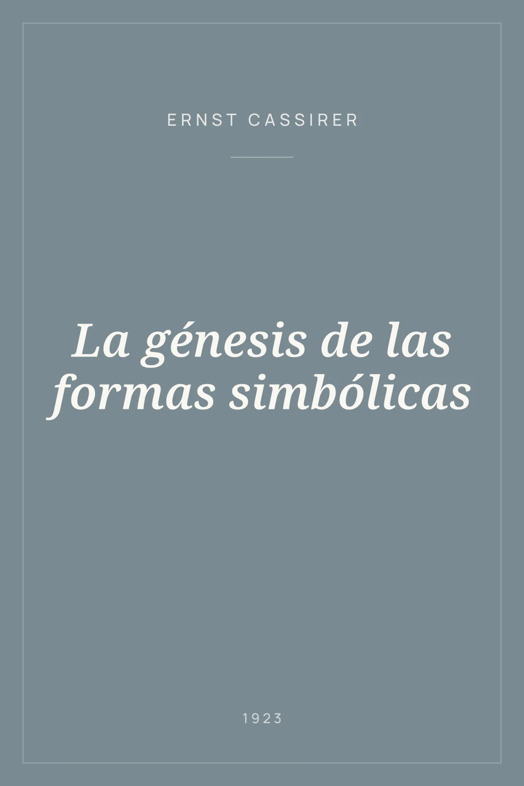 Portada de La génesis de las formas simbólicas