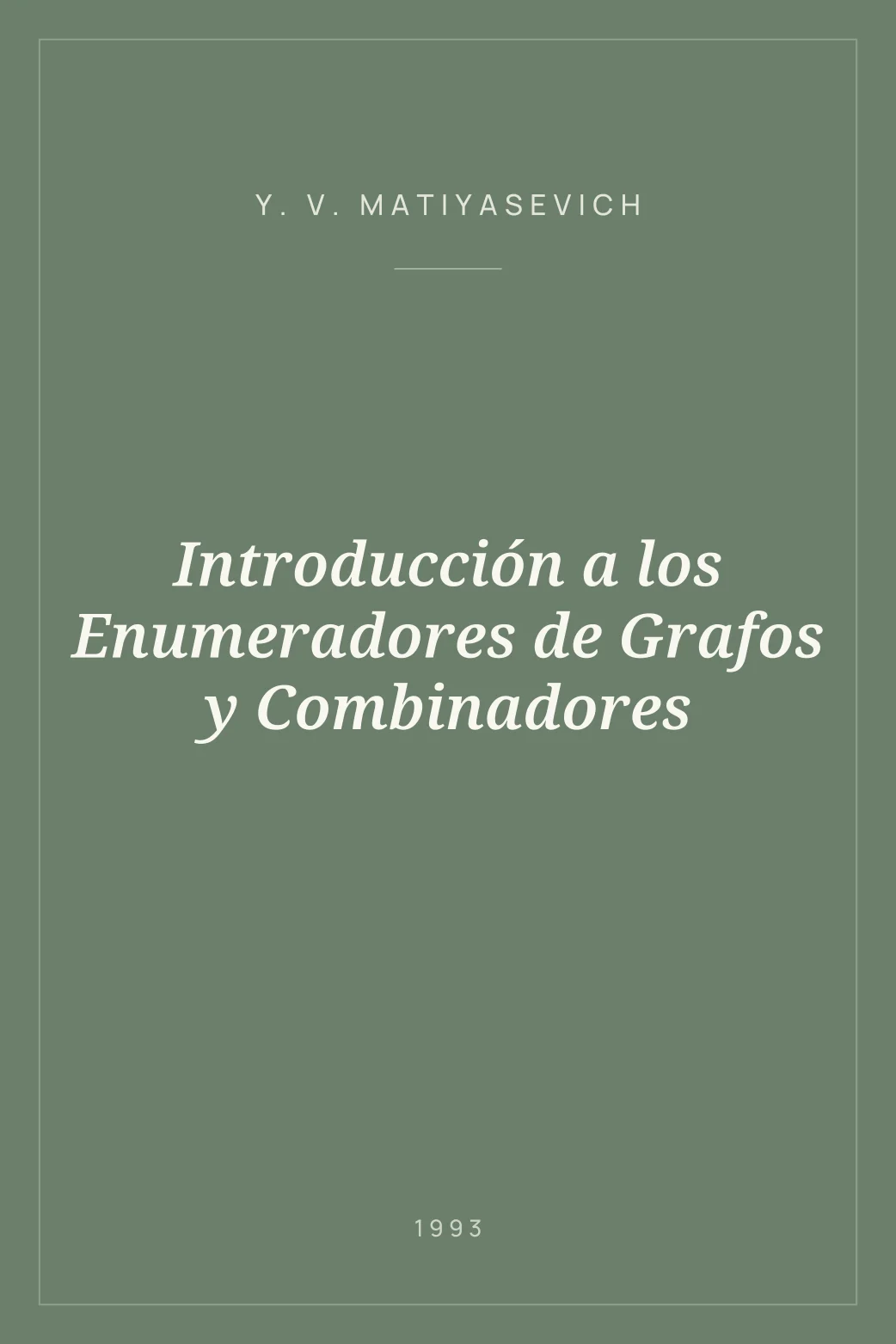 Portada de Introducción a los Enumeradores de Grafos y Combinadores