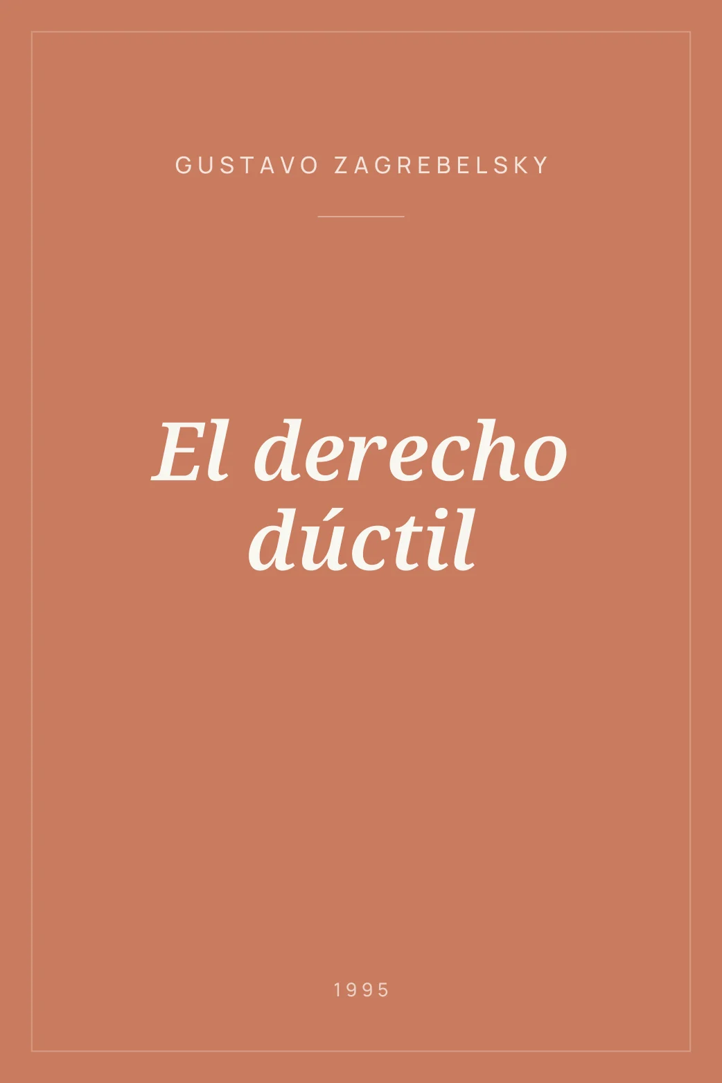 Portada de El derecho dúctil