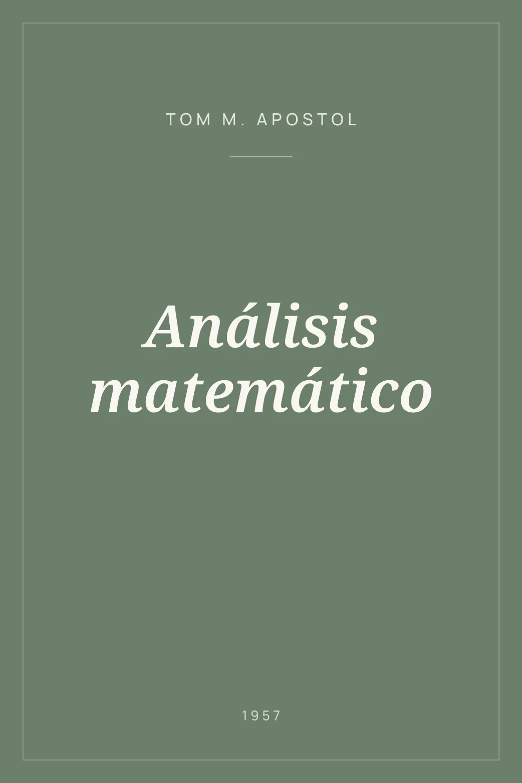 Portada de Análisis matemático