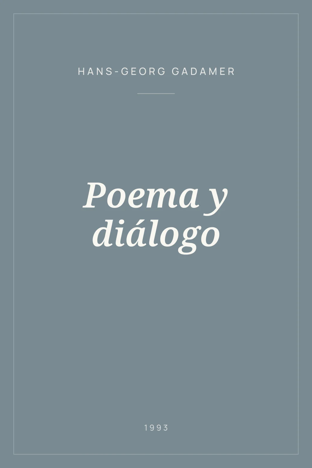 Portada de Poema y diálogo
