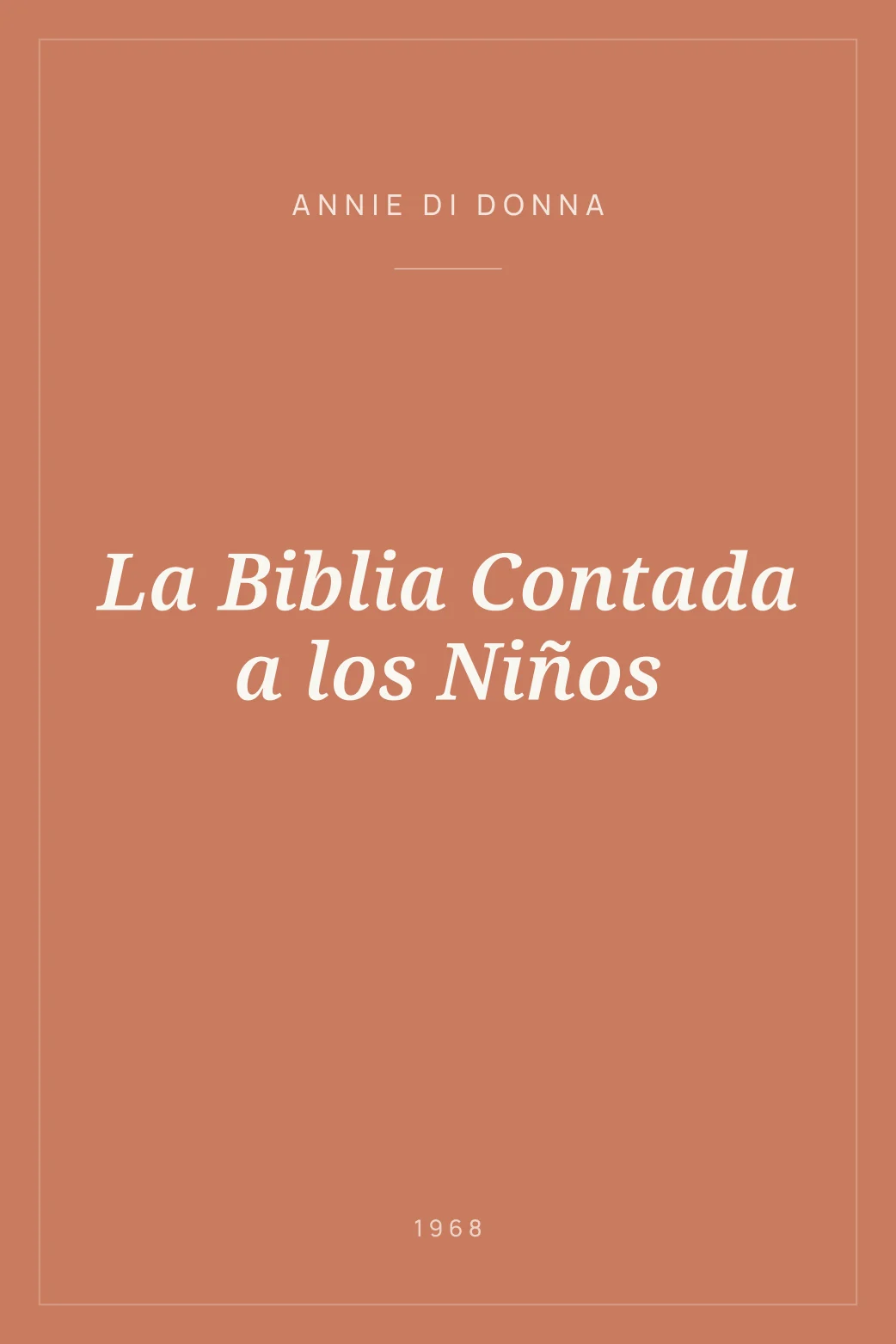 Portada de La Biblia Contada a los Niños