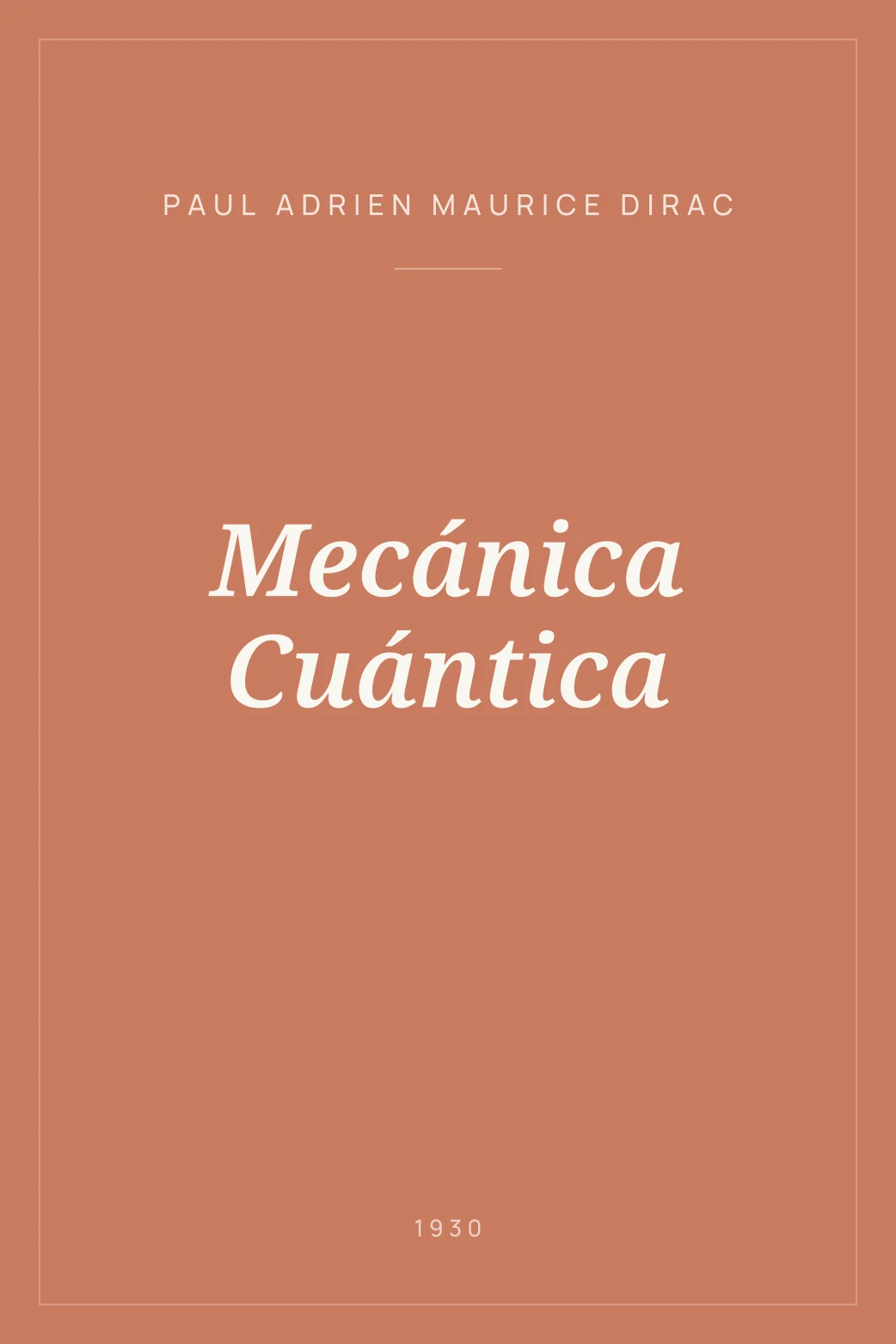 Portada de Mecánica Cuántica