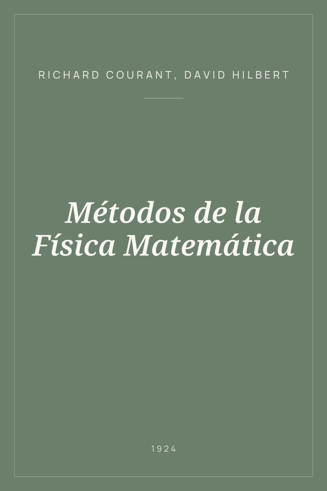 Portada de Métodos de la Física Matemática