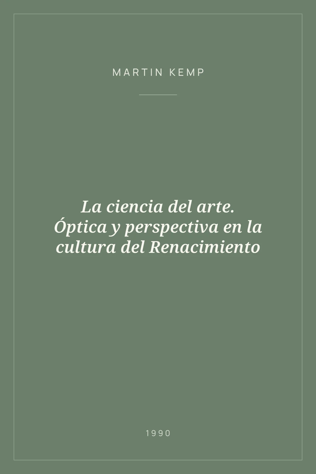Portada de La ciencia del arte. Óptica y perspectiva en la cultura del Renacimiento