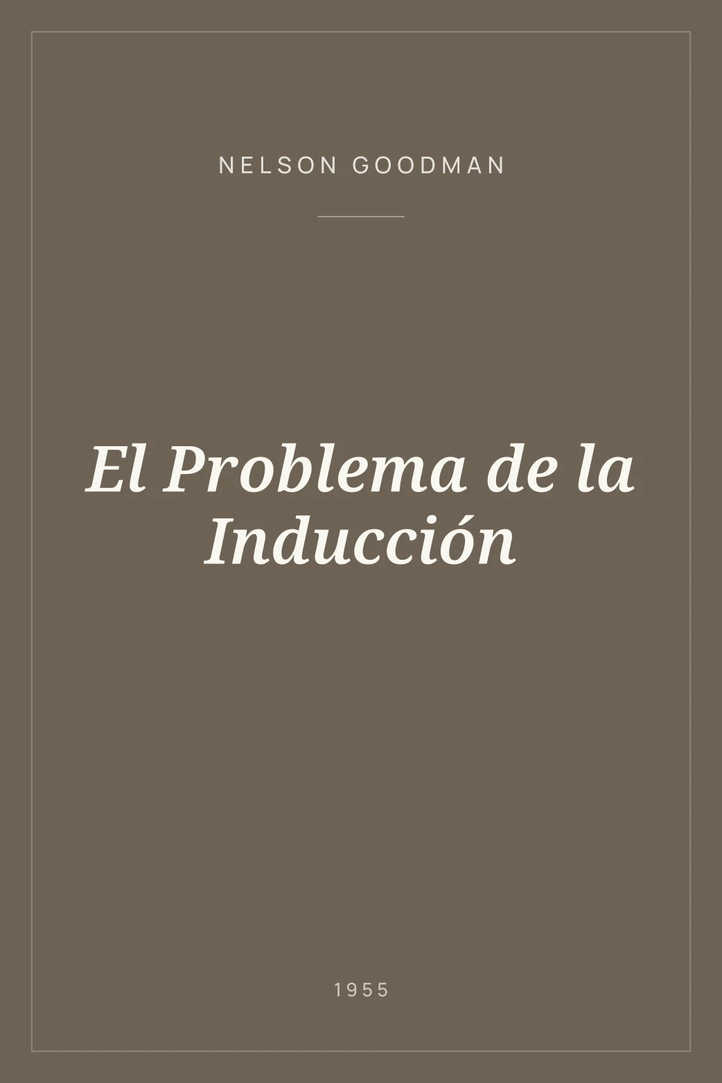 Portada de El Problema de la Inducción