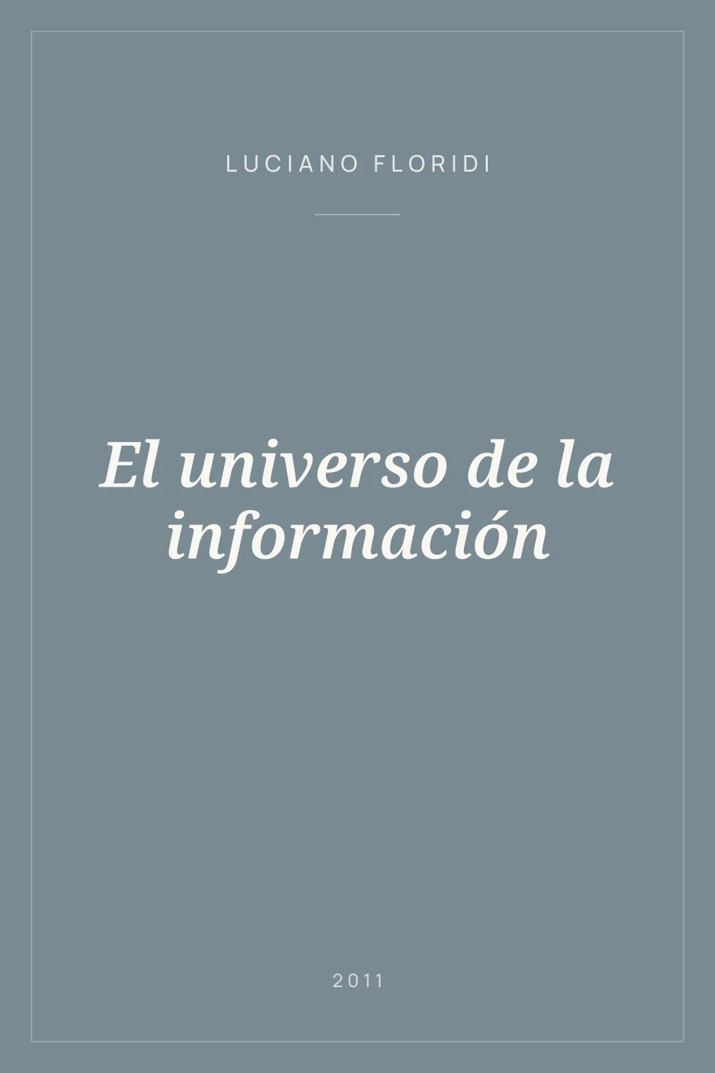 Portada de El universo de la información