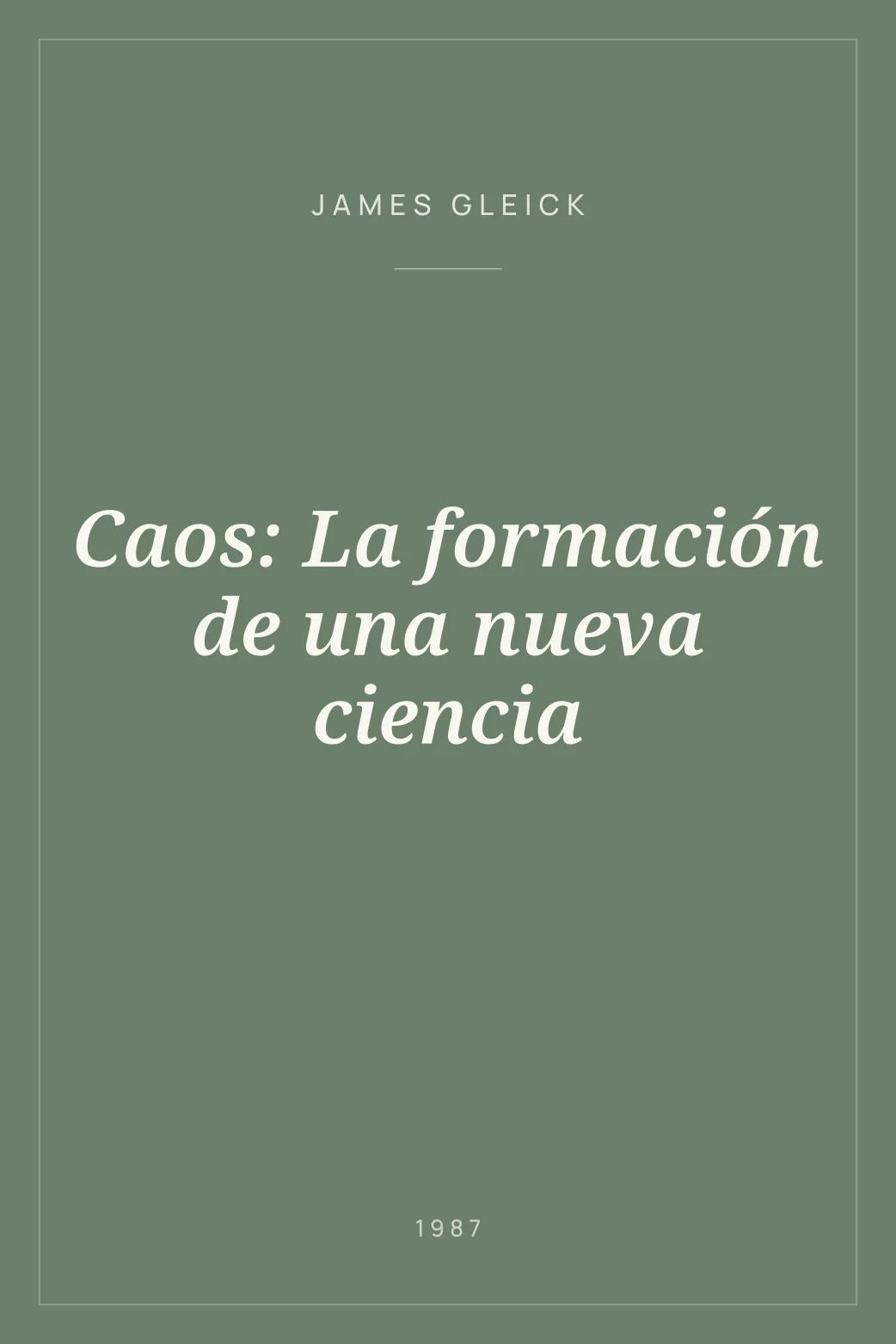 Portada de Caos: La formación de una nueva ciencia